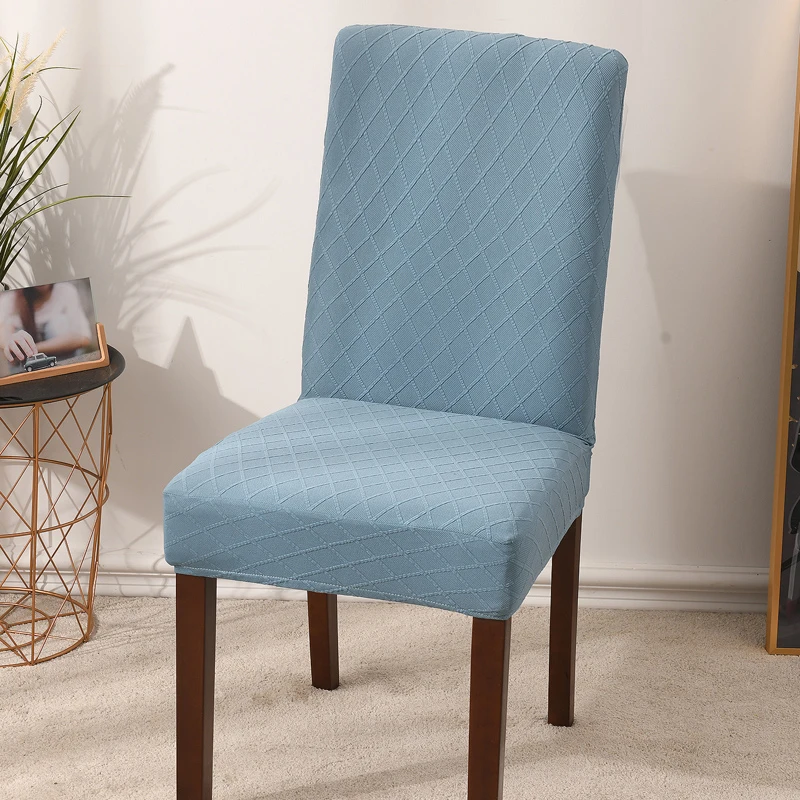 
2020 fashion design 94% polyester and 6% spandex jacquard stretch chair cover for dining room 