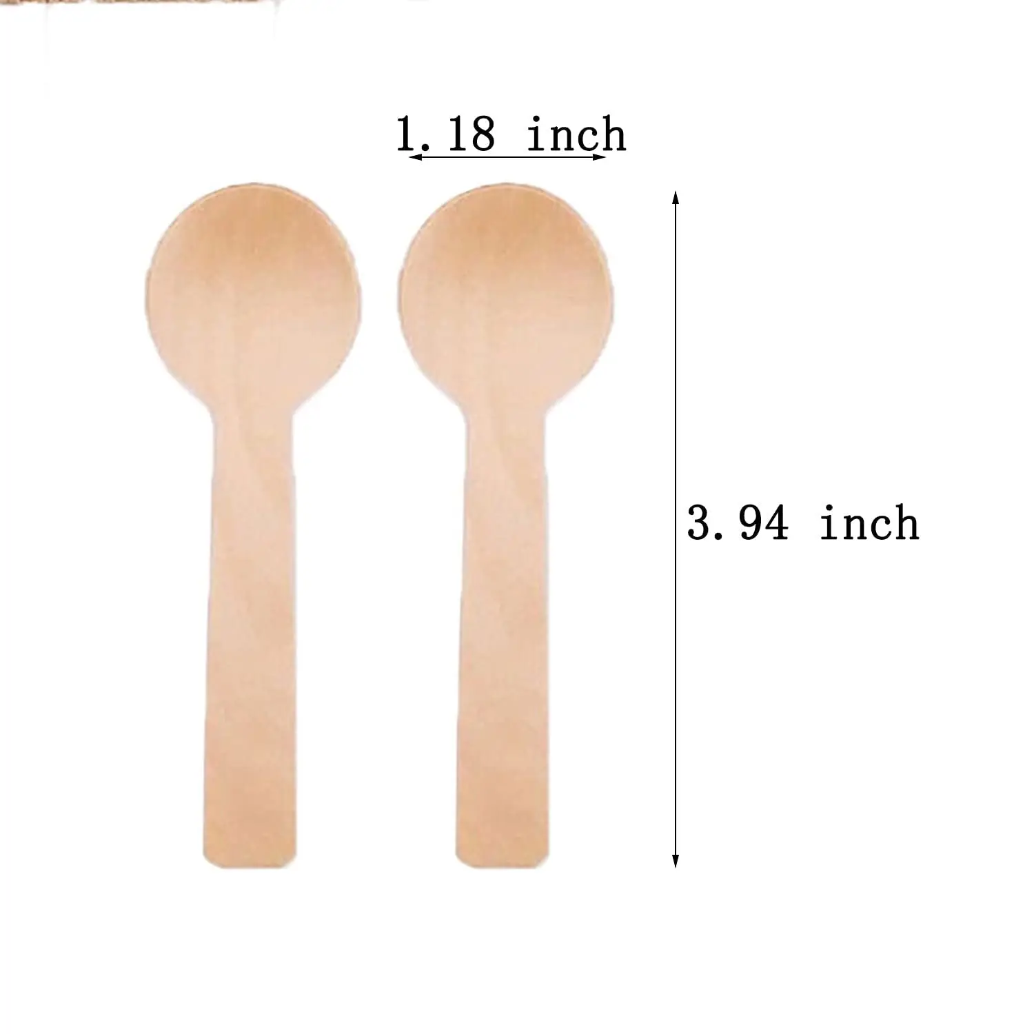 Low MOQ new wooden ice cream scoop magnum spoons/sticks with logo