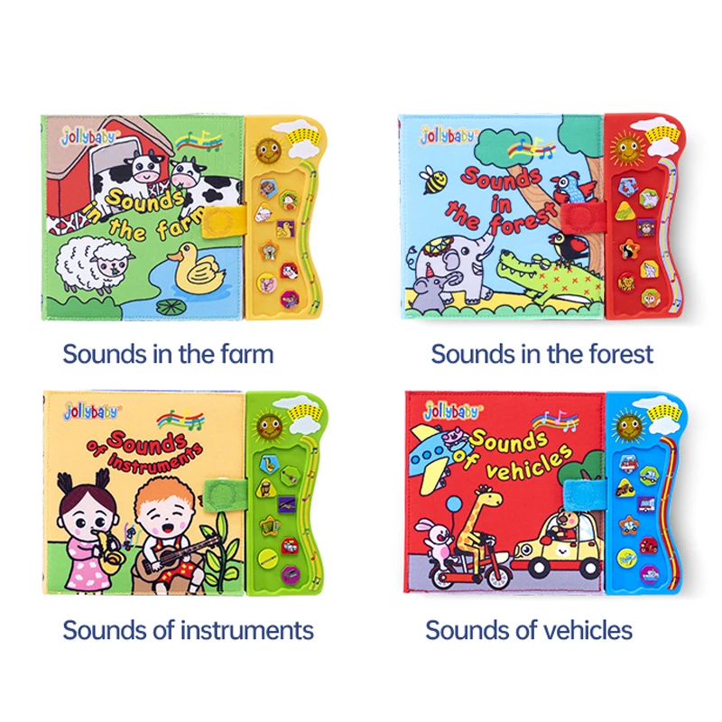 Книга детская тканевая со съемной молнией записная книжка с распознаванием инструментов моющиеся музыкальные детские книги музыкальным звуком 6 страниц