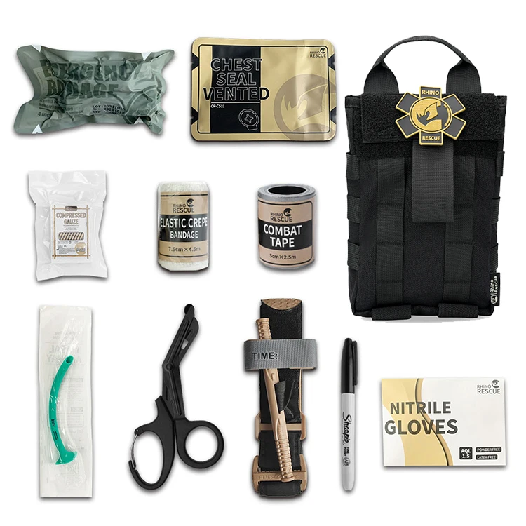 Rhino Rescue Tactical Outdoor Travel Medicine Organizer Bag IFAK Medical First Aid Pouch Tactical Combat Utility Bag