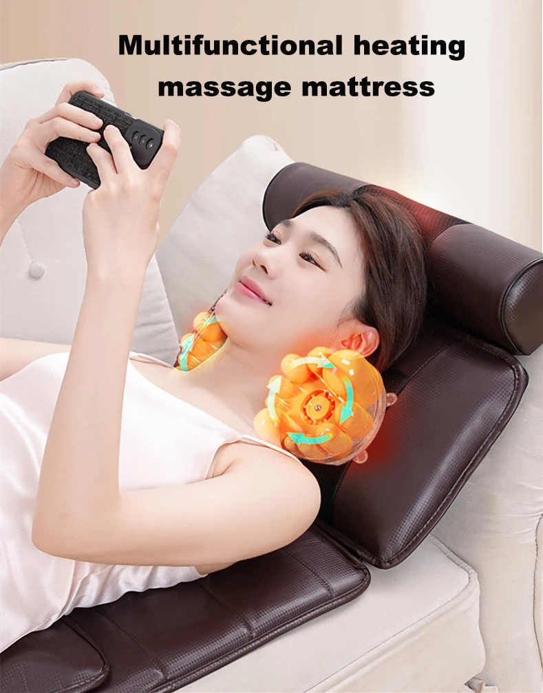 Amazon Best Sellers Standard Size Full Body Vibrate Orthopedic Massage Bed Mat Heating Electric Massage Mattress