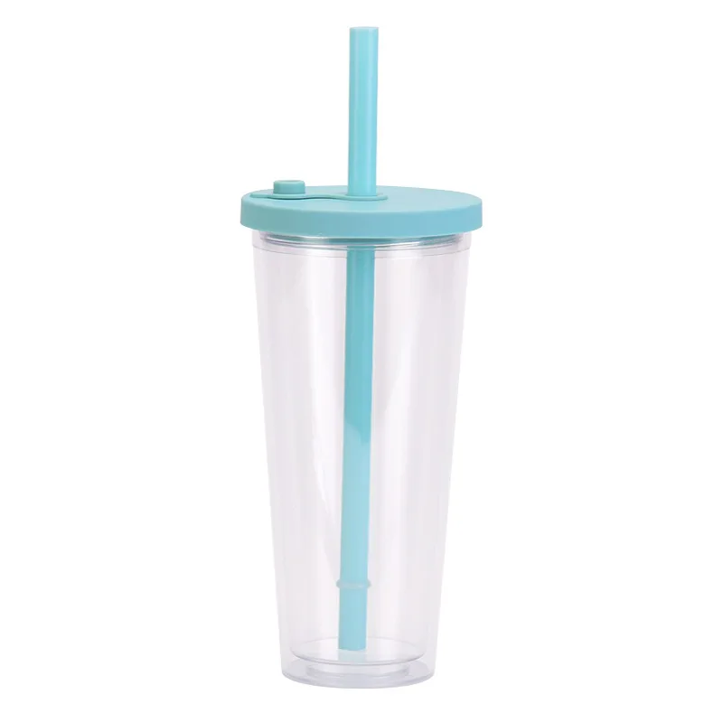 USA warehouse New Product Ideas 2022 Double wall glitter plastic tumbler reusable 24oz bubble tea cup
