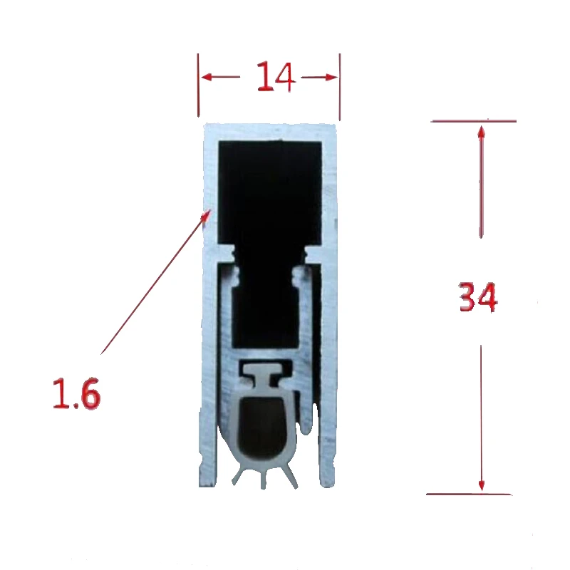 aluminum automatic drop down door bottom rubber seal  strip
