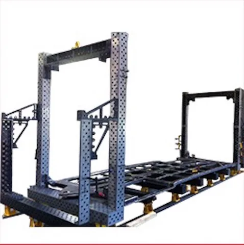 3D welding table with rail system for change position quickly as per welding needs