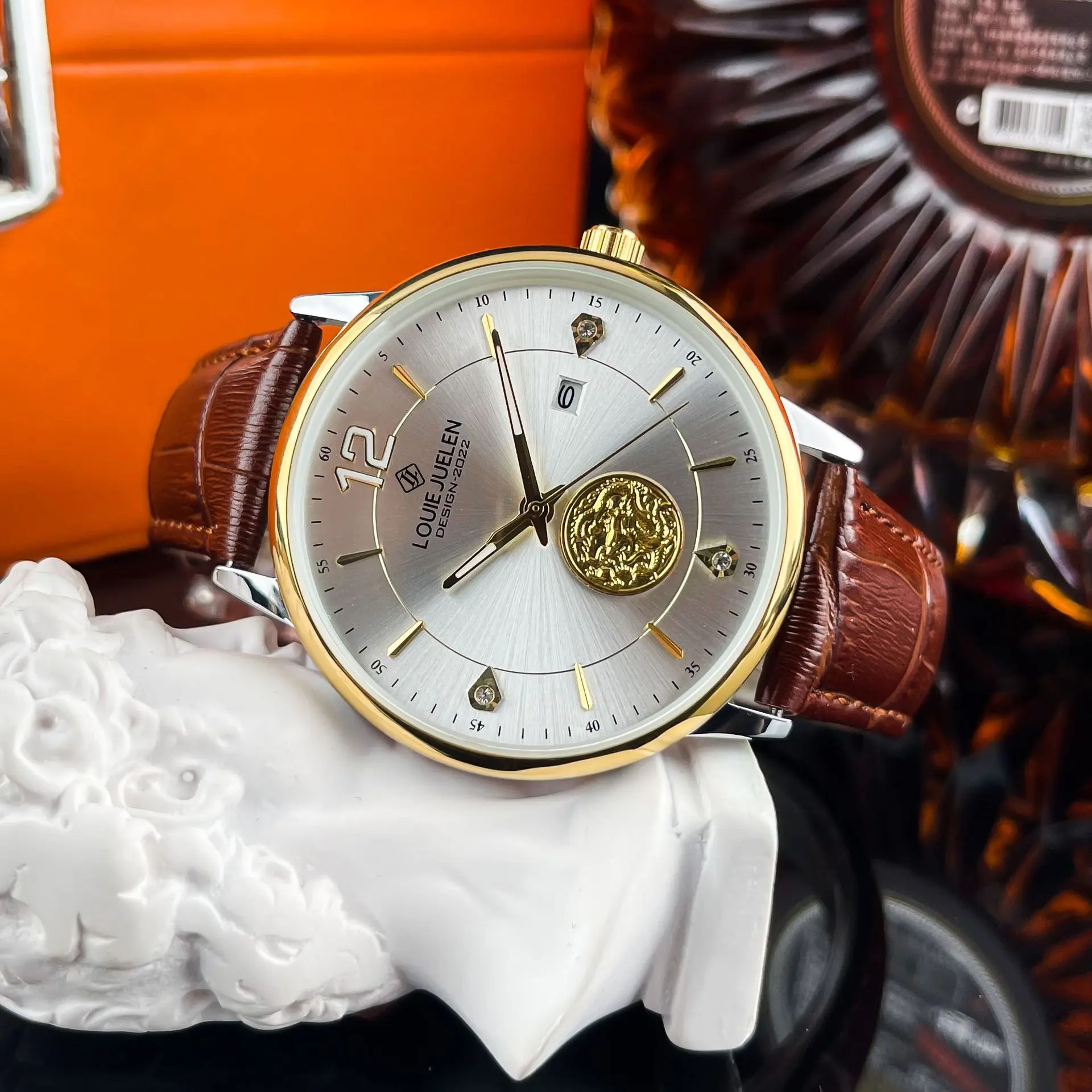 Louizulen criticized shaking sound fast hand live burst watch mechanical watch calendar luminous manufacturers direct sales