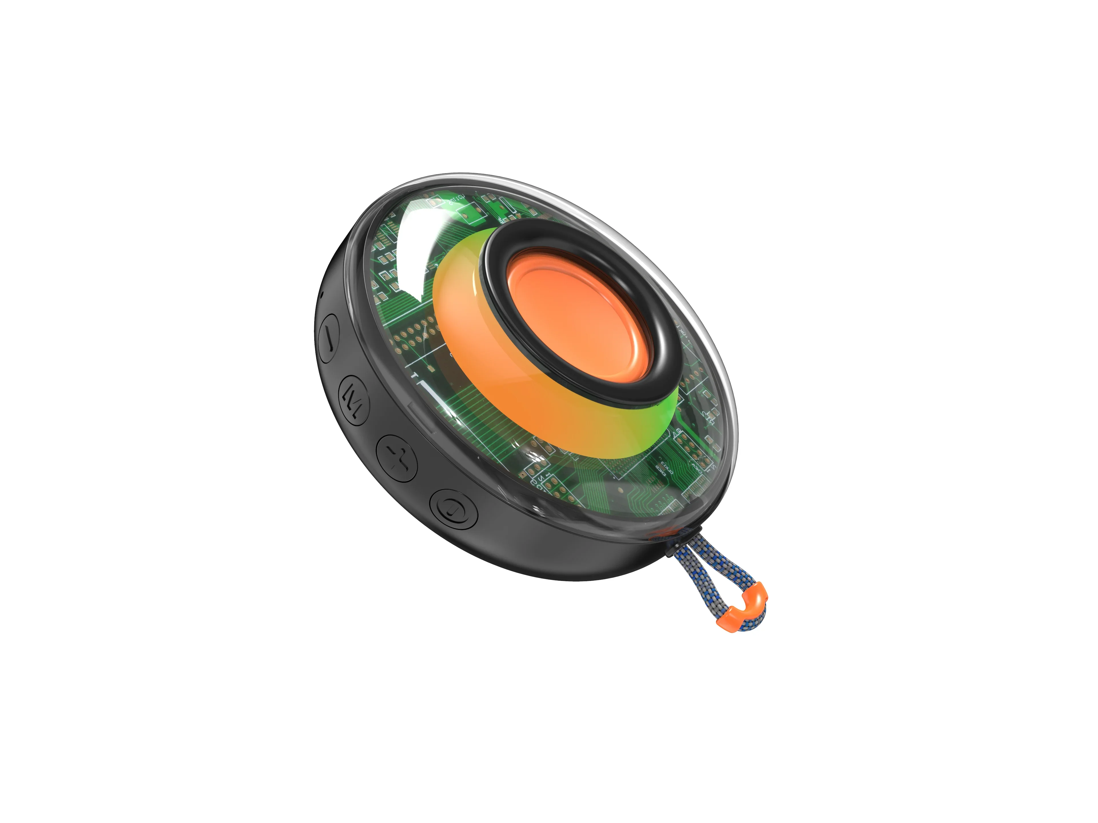 Bluetooth Красочный прозрачный динамик с диафрагмой Открытый водонепроницаемый RGB свет ручной штекер карты небольшой беспроводной