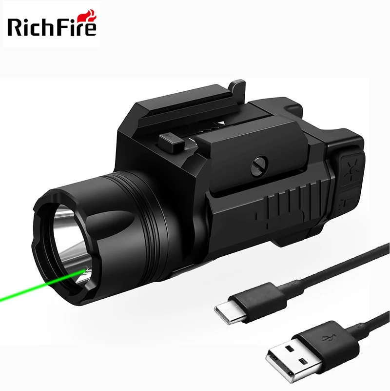 High Quality Green Laser Led Flashlight With 20mm Mount Flash Light Combo