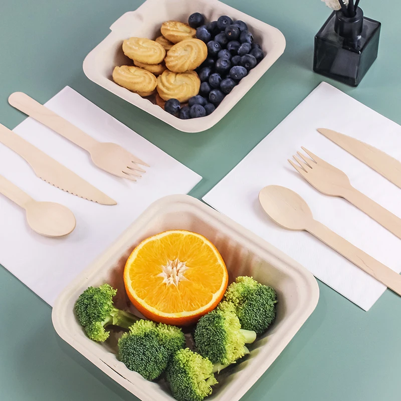 High Quality Eco Wooden Disposable Cutlery Set With Cheap Price