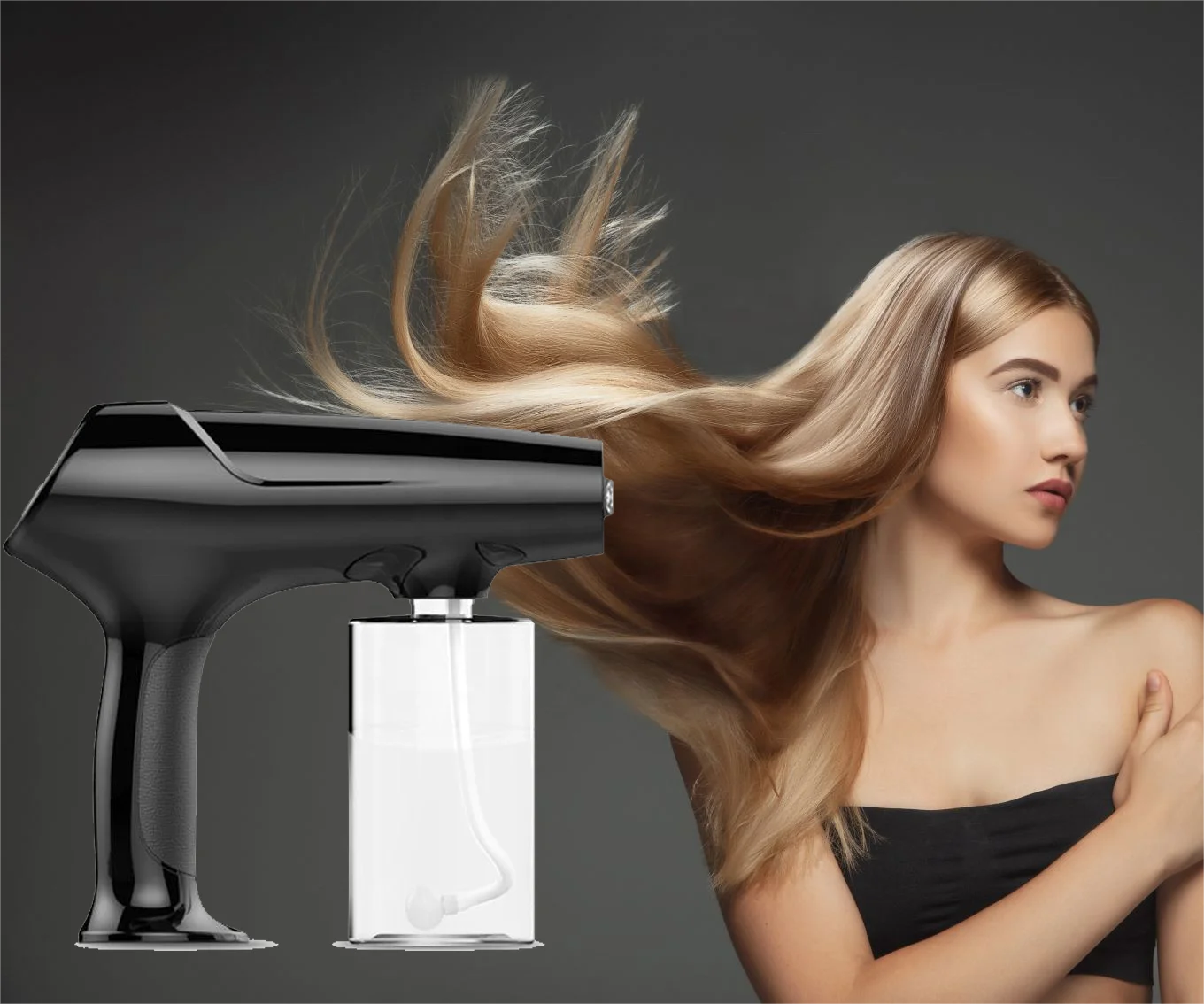 Barber Shop Cordless USB Rechargeable spray gun Handle Nano Steam spray Gun Other Hair Styling Tools