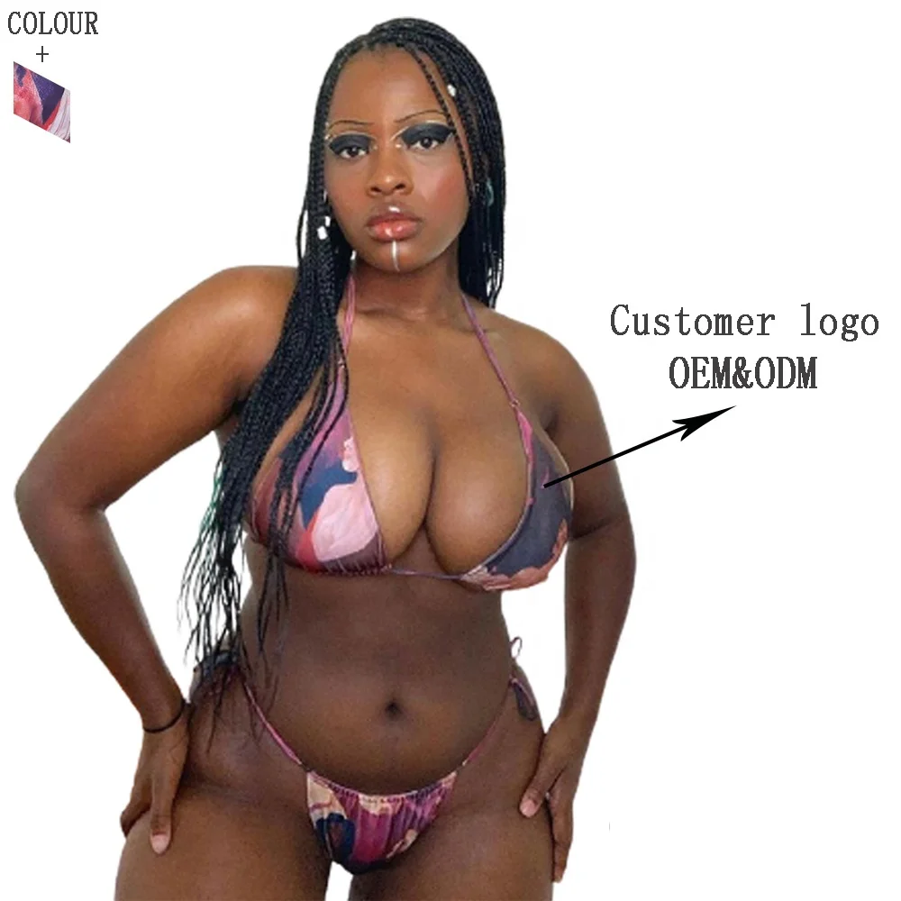 Частная торговая марка, купальник из двух частей, женские купальники, 2021 микро мини-бикини