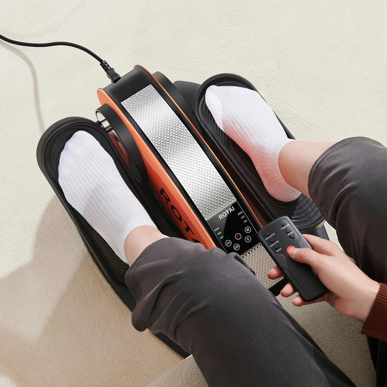 PAOBA Desk Elliptical Machine for Seniors Rehab Electric Seated Leg Foot Pedal Exerciser Stair Stepper