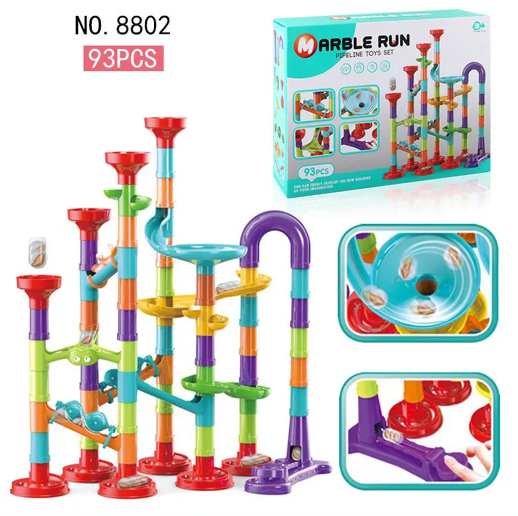 Гениальный мраморный гоночный трек 93 шт. игрушечный набор Marble run для детских