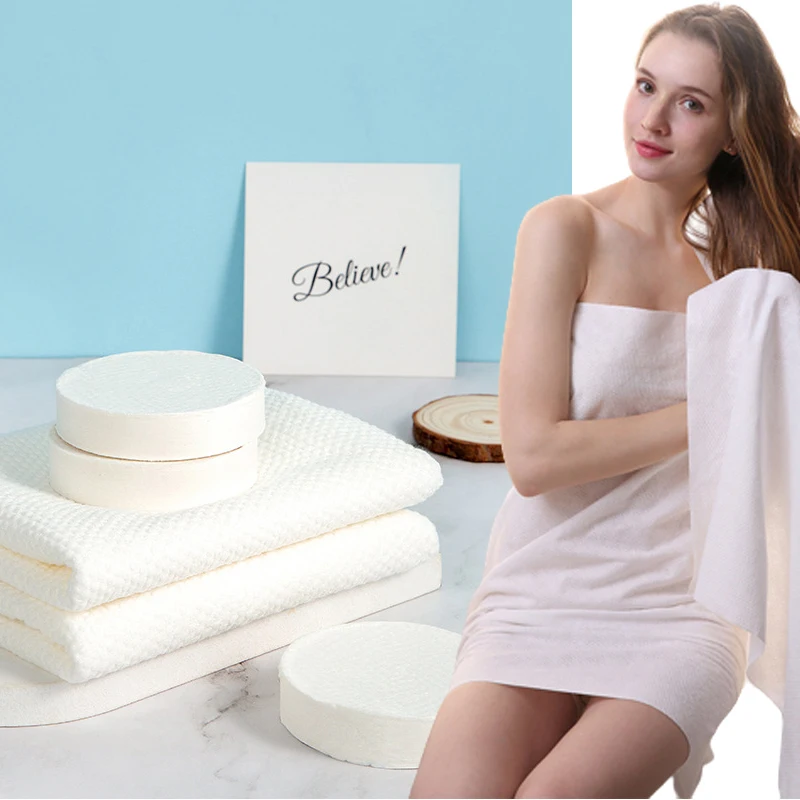 OREINTMED hot sale environmental  cotton nylon bath towel compressed with packing design