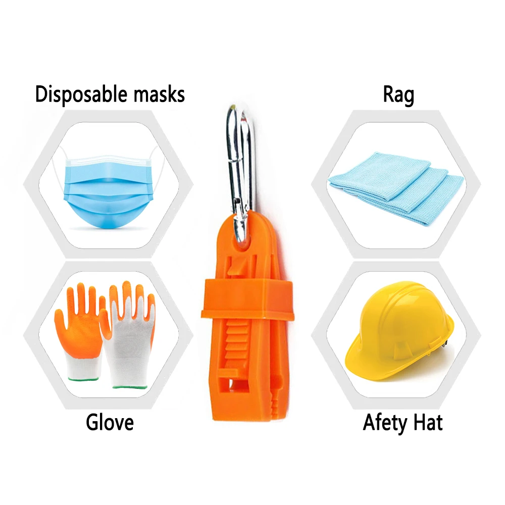 GLOVEMAN POM plastic safety work gloves Anti lost Clip Construction Non Slip Fixing Buckle Hook Grabber gloves Holder clip