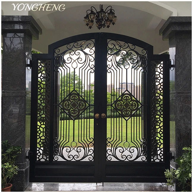 Wrought Iron Gate Latest Main Iron Gate Design Cast Iron Metal Garden Gate Swing Open Style House Entry Exterior Villa