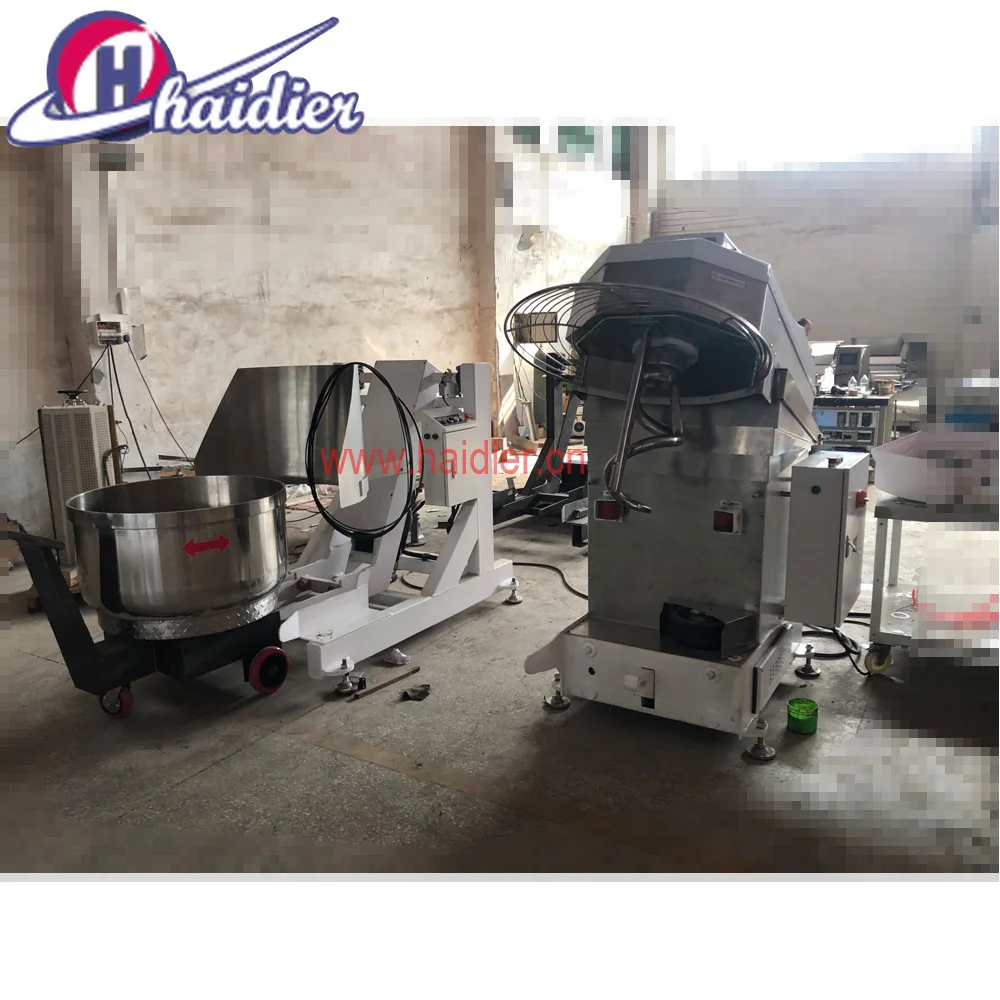 
Bakery Double Speed Spiral Flour Mixer for Dough, dough mixer with lift and removable wheel bowl mixing 