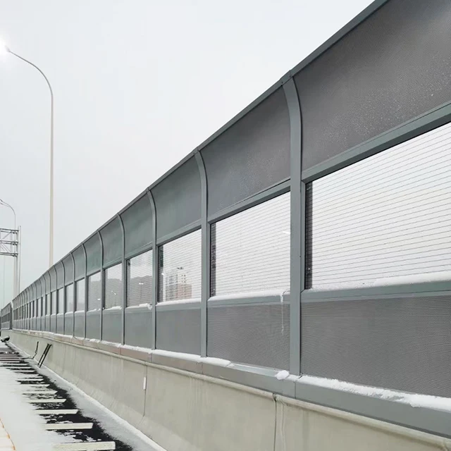 High quality heavy duty noise reduction barrier fence  acrylic sound barrier wall noise barrier panel for highways and railways