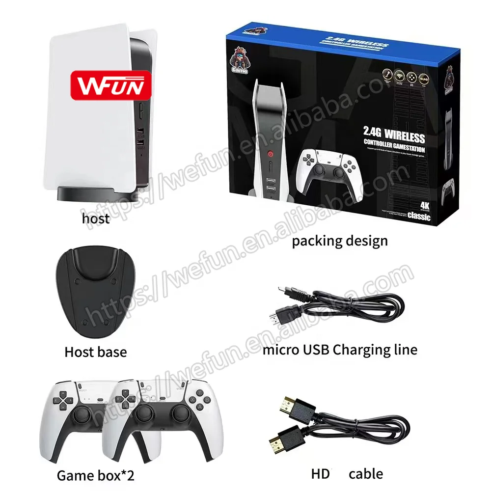 M5 Wireless Retro Classic TV Game Console Plug and Play Built-in 64GB 15000+ M5 video games for PS1/CPS/FC/GBA Arcade