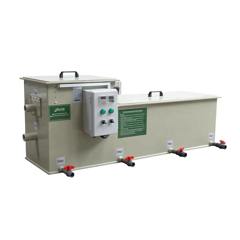 QihangRAS aquarium fish tank filtration system 10m3/h koi pond filter ycm-b2c combi drum filter for koi