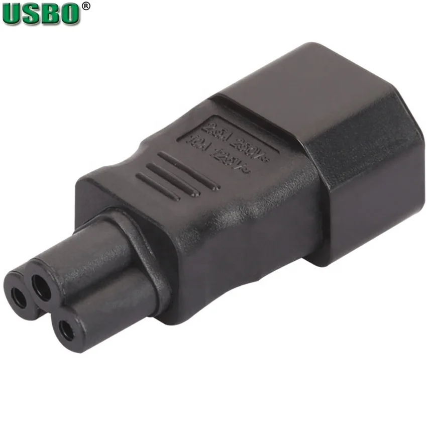 Оптовая продажа IEC320 C14 на C5 разъем PDU UPS промышленный переходник электрический преобразователь для ноутбука