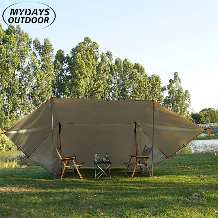 Mydays Outdoor Waterproof Portable Sun Protection Outdoor 5-8 Person Air Family Car Side Tent Camping Awning for Hiking Picnic