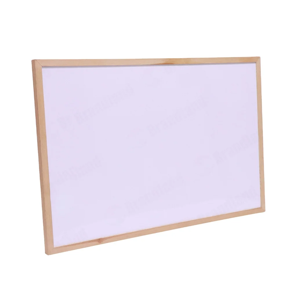 Brandland Hot Selling Wooden Magnetic White Board With Narrow Frame One Side White Board One Side Cork Board