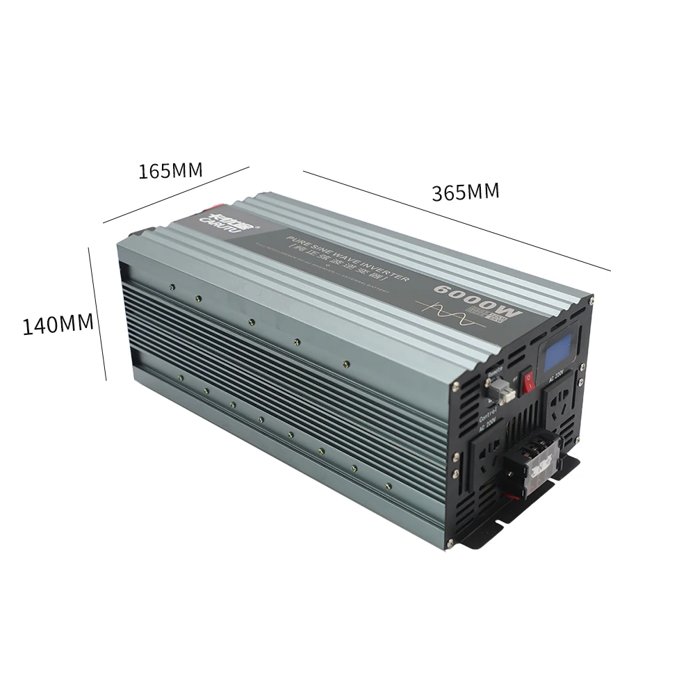 off grid solar inverter 6kw 6000w 24V 48V Dc to Ac 110v 220v 230v6000W Pure Sine Wave Power Inverter