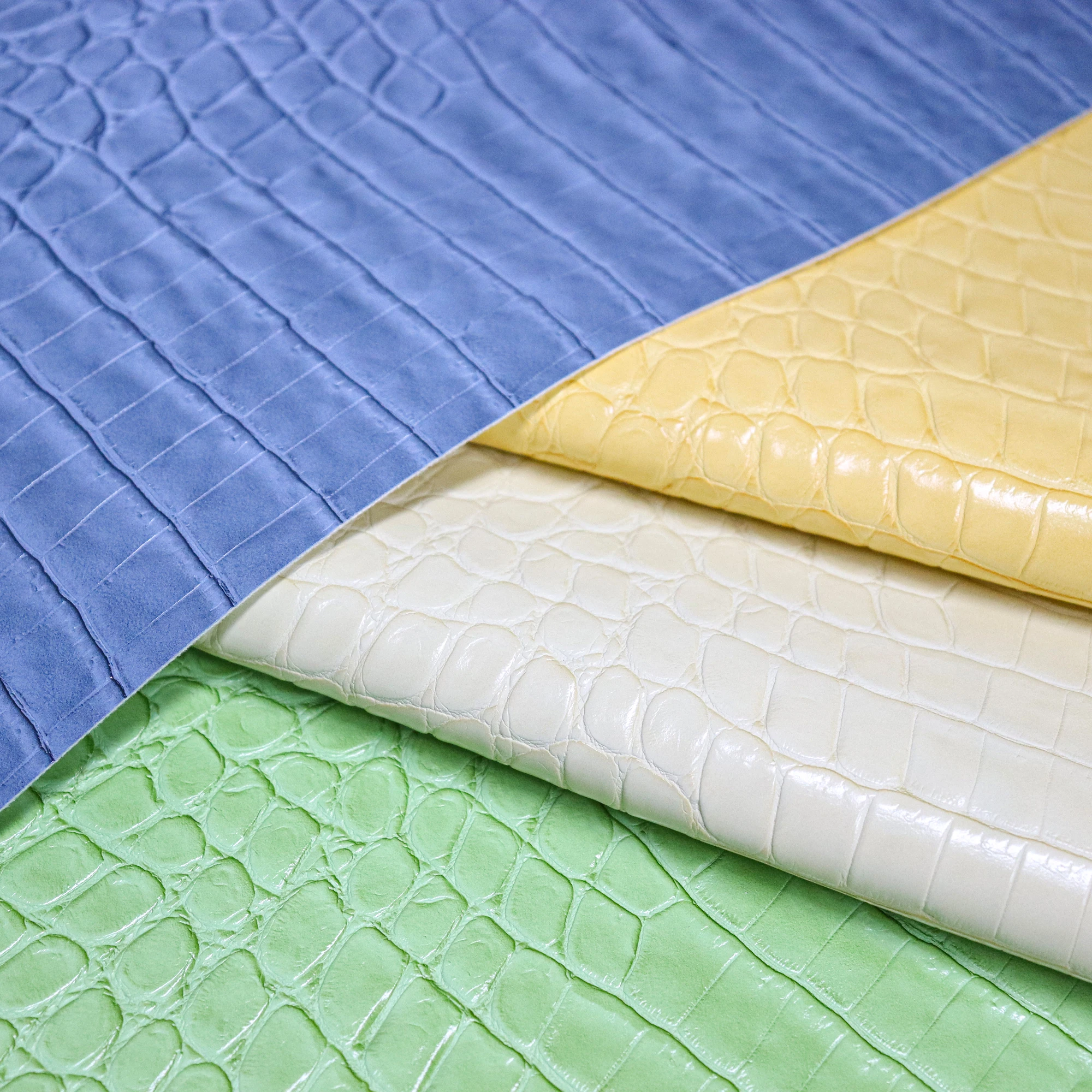 Durable Using Coloful Animal Crocodile Pattern PU Synthetical Leather