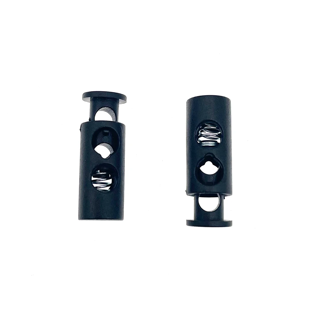 China Factory Stopper Customized Color Shoelaces Drawstring Toggle End Cord Spring Plastic Cord Stoppers