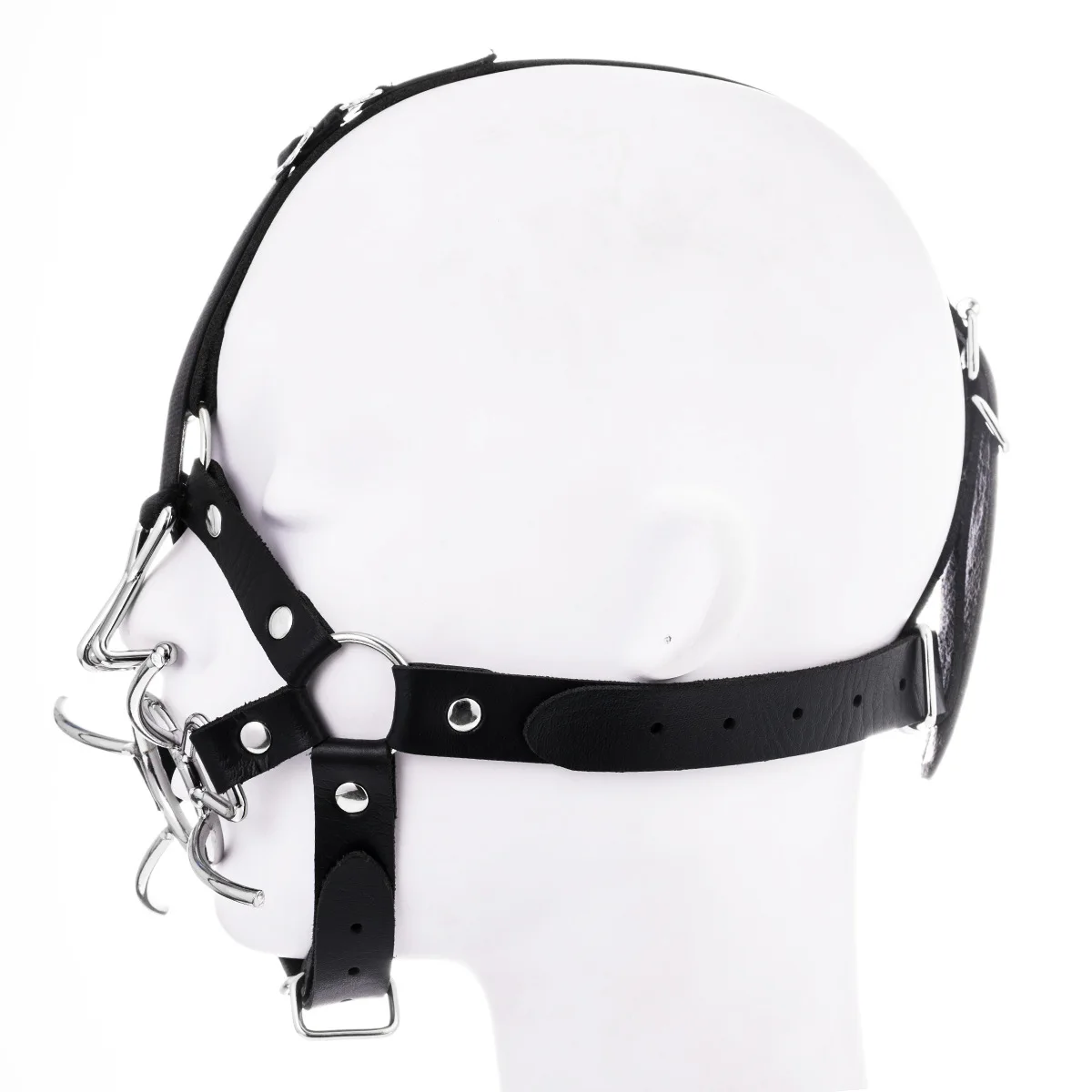BDSM Head Mounted Nasal Hooks O Oral Dilator Mouth Gag Head Binding Fetish Erotic Sex Toys