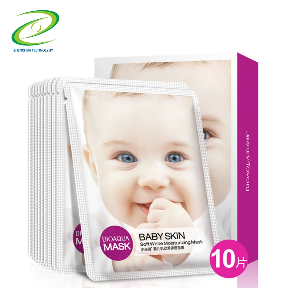 Wholesale Skin Care Soft Moisturizing Baby Facial Mask Beauty Collagen Aloe Vera Cosmetic Facial Masks Bioaqua Sheet Mask