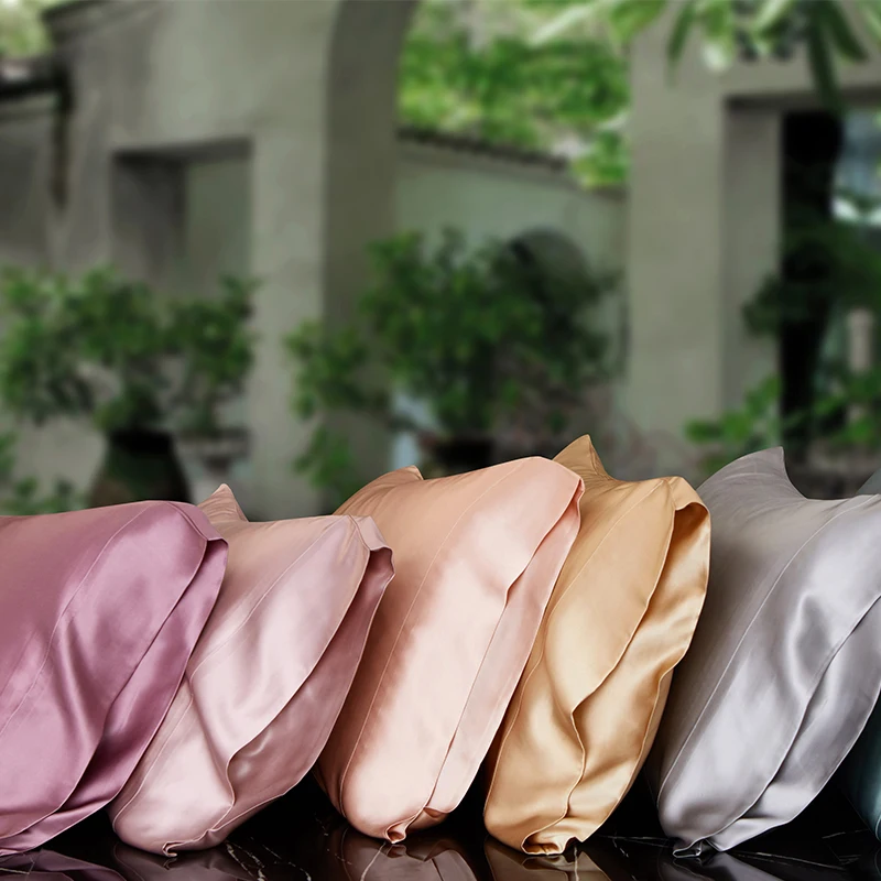 100% Mulberry Silk Pillowcase silk silk 19mm simple plain color envelope pillowcase pillow bag strength factory