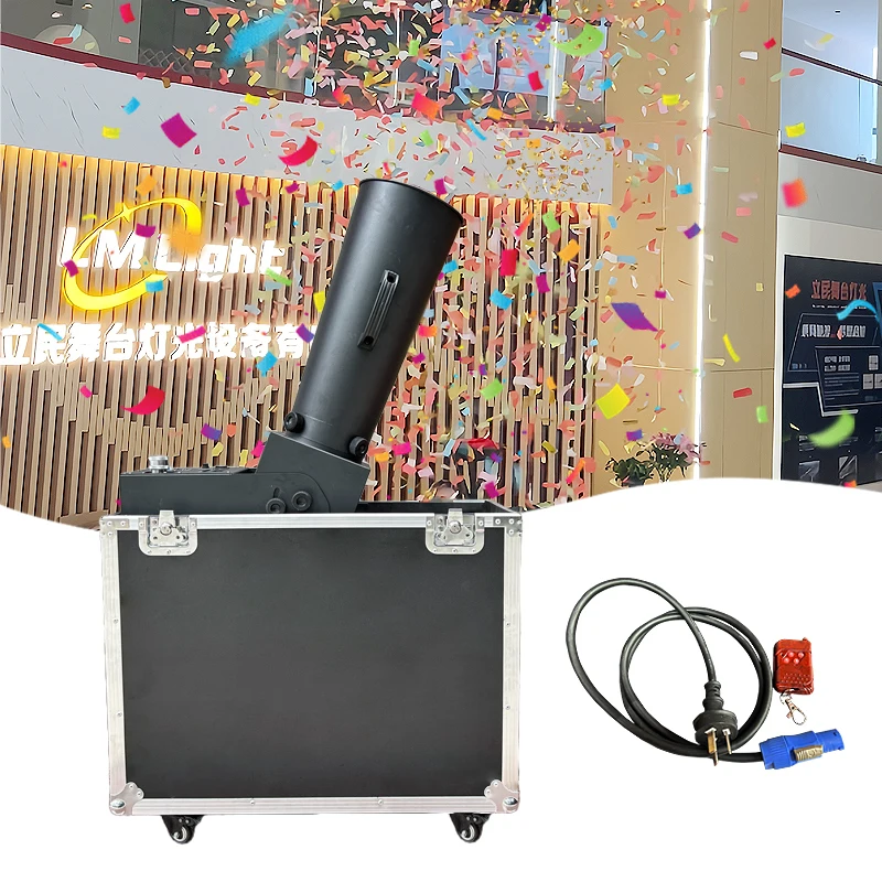 LM high quality DJ stage disco DMX512 control adjustable angle mini small CO2 confetti machine for wedding party