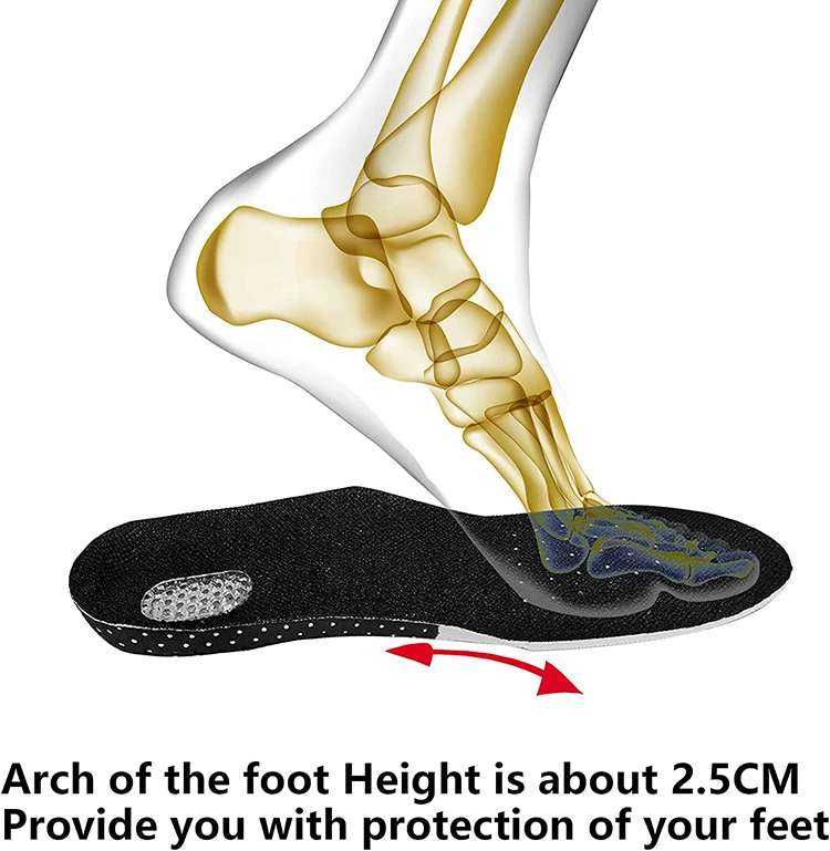 Silicone GEL Insoles Orthotic Arch Support Sport breathable honeycomb insole