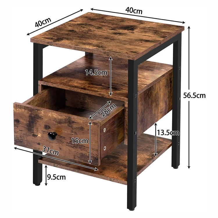 Good Quality Supplier Wooden Night Stand Bedside Table By Modern Design