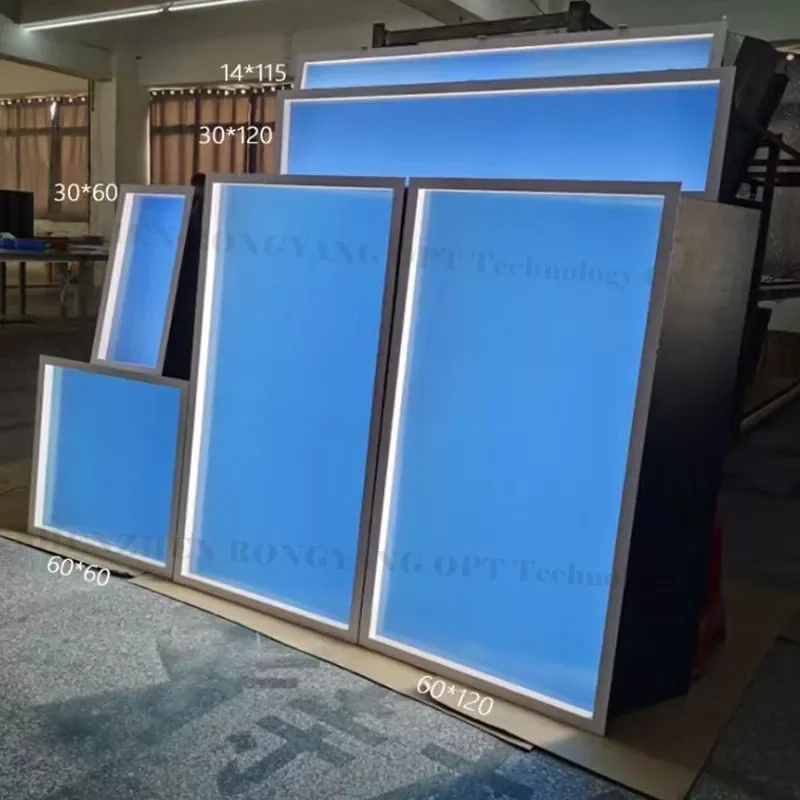 RYOPT Commercial Panel Lamp 100W 60x60cm RGB LED Blue Sky Sunlight Artificial Skylight for Indoor Ceiling Lighting