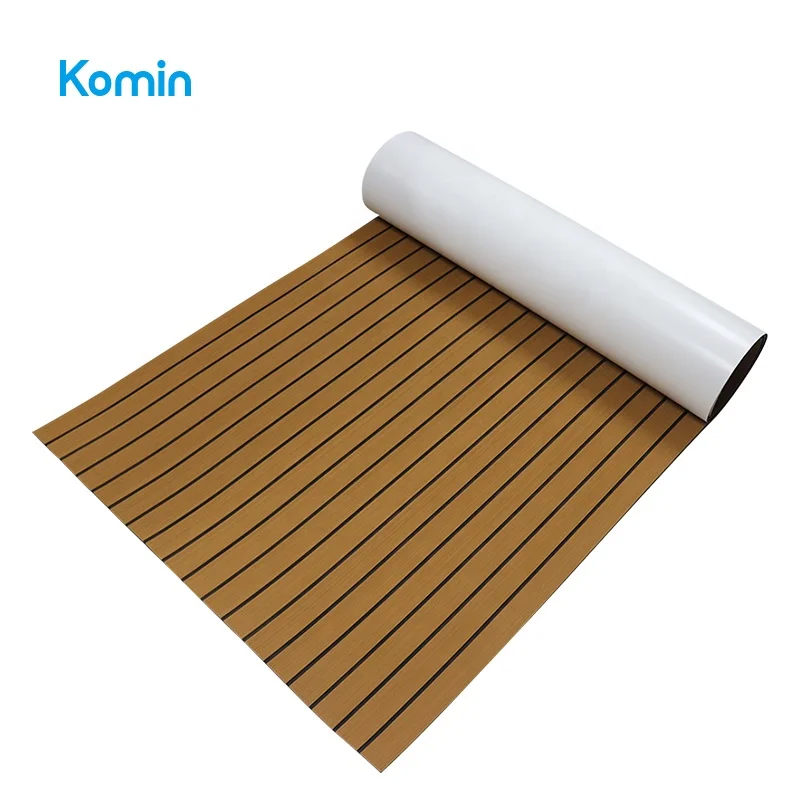 Komin OEM/ODM Marine Flooring Faux Teak EVA Decking Self Adhesive