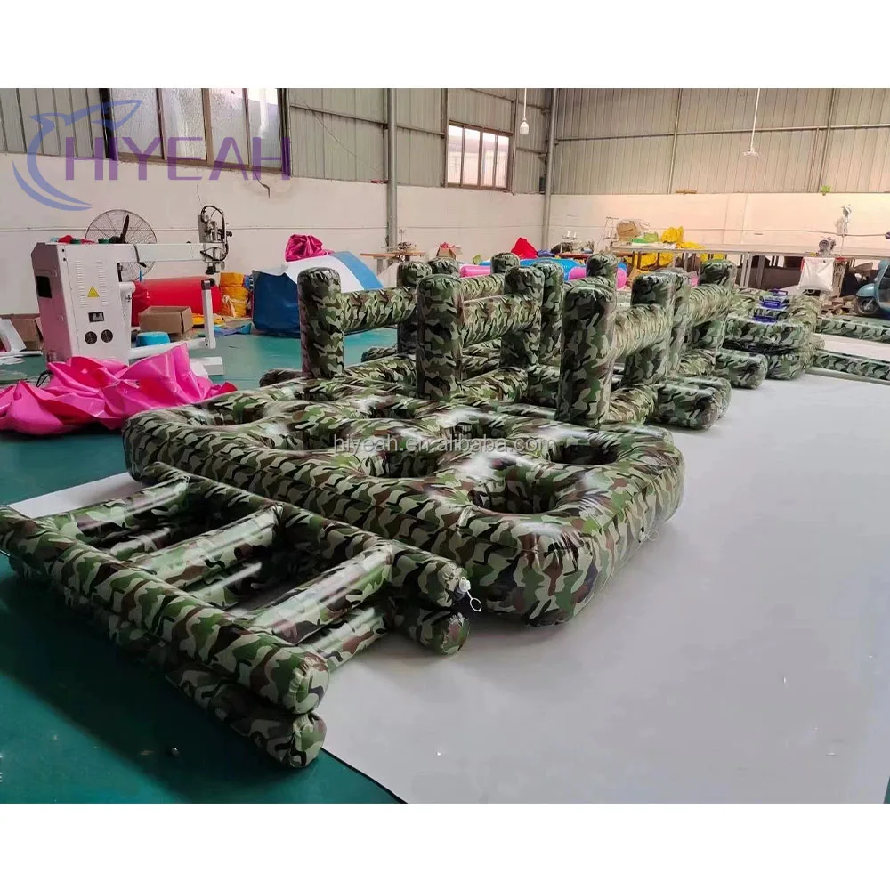 Unique design games amazing inflatable paintball bunker gun equipment for sports field