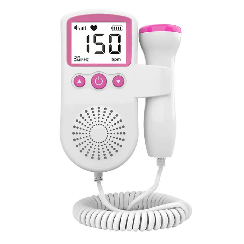 Fetal Doppler Upgraded 3.0MHz Fetal Home Pregnancy Monitor Baby Fetal Heart Rate Detector TFT-LCD Display No Radiation