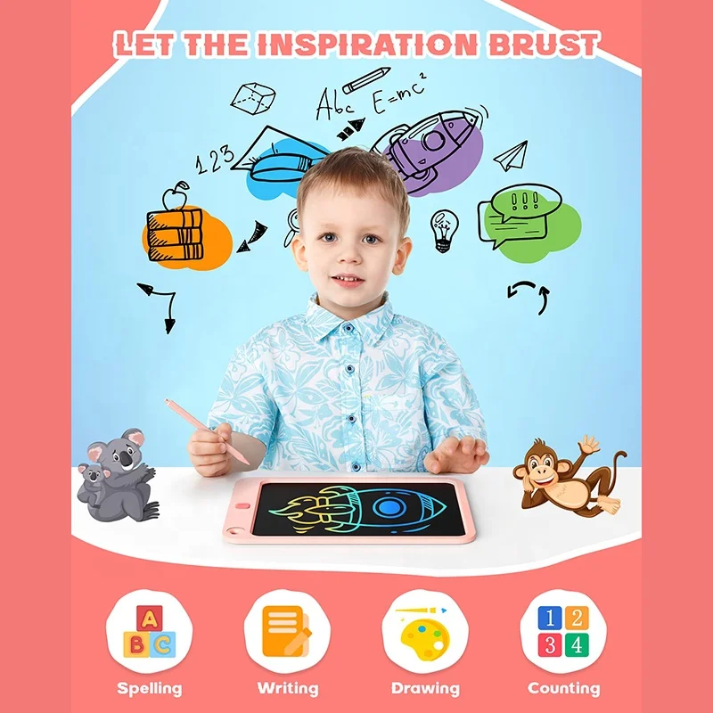 Colorful Screen Electronic Magic Board Magic Board Digital Slate For Children Lcd Writing Tablet 8.5 10 inch