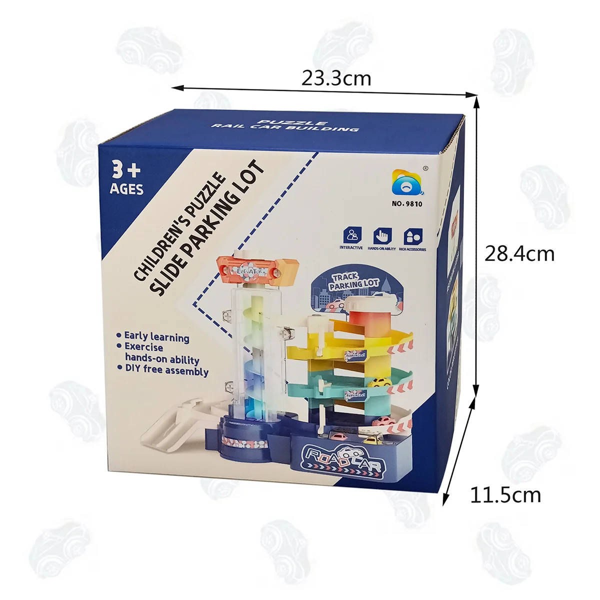 2021 New Electric Toy Car Track Parking Lot Toys With 3 die-cast Car Toy Set With Elevator B/O