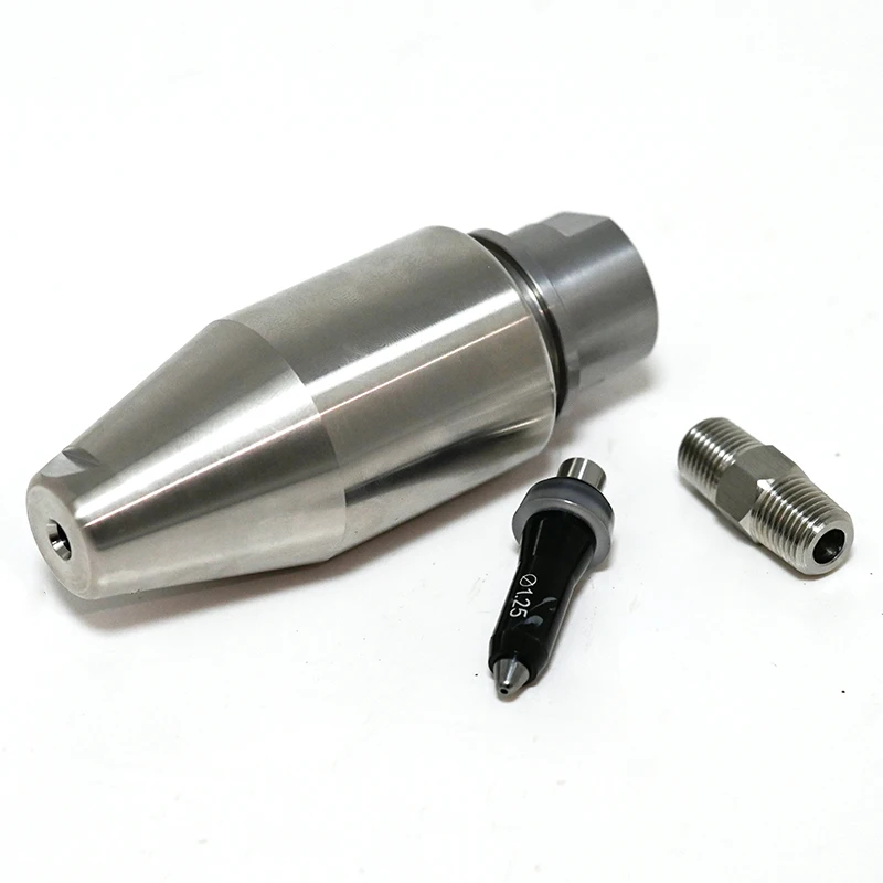500-800Bar Stainless Steel Spray Turbo Nozzle High Pressure Rotary Washing Nozzle for Surface Derusting Cleaning machine