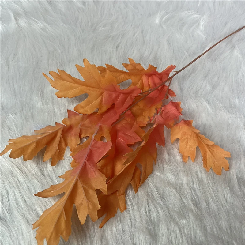 Artificial Decorative Flowers & Plants in Wedding Home Art Featuring Oak Tree Branches Wholesale Cheap 3 Forks Large Oak Leaves