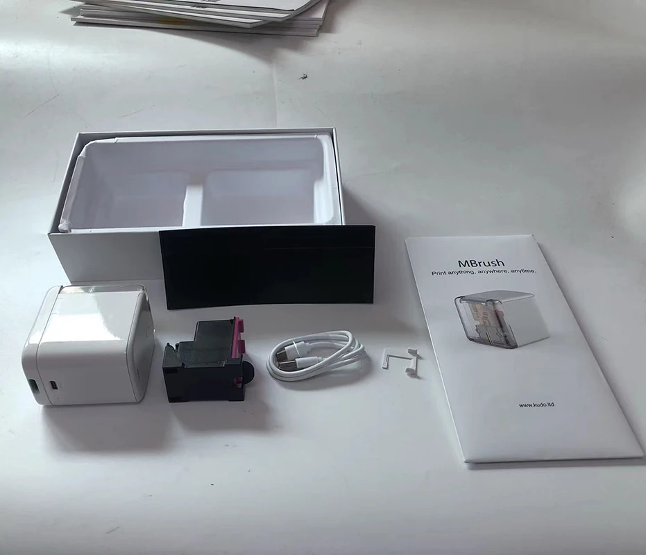 MBrush Mini Removable Handheld Color Printer USB Wireless Portable Barcode Printer Hand Held