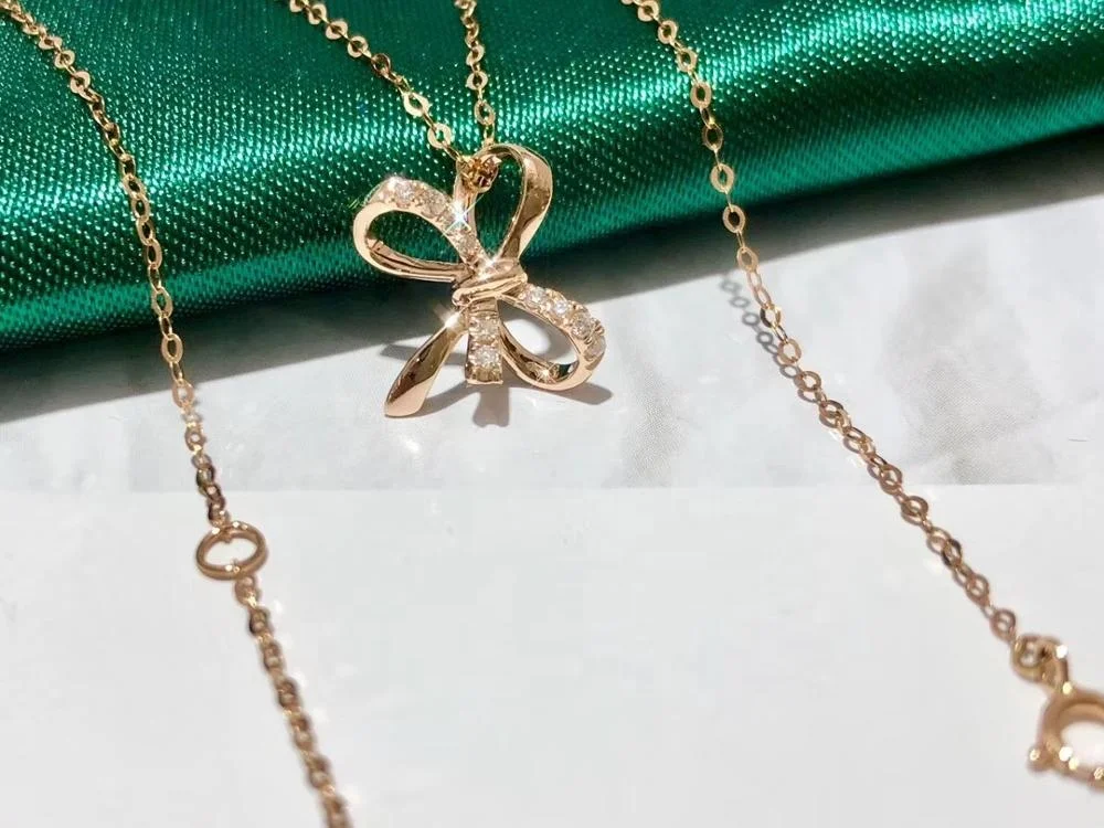 PUSHI jewelry fashion babygirl necklaces butterfly diamond necklace 18k gold butterfly charm pendant necklace women