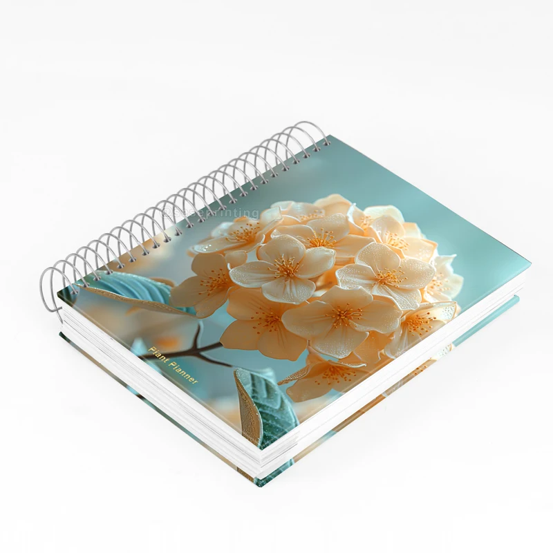 Promotional Notebook Printing Journal Custom Logo Hardcover Spiral Self Love Planner Divider Tabs