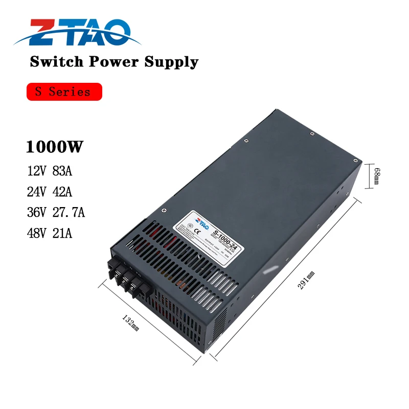 High watt switch power supply 1000w up to 4.5kW single or two and three output voltage 12v up to 48v Psu with high voltage
