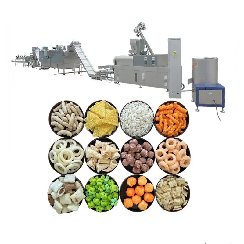 Twin Screw small puffed snack food extruder machines
