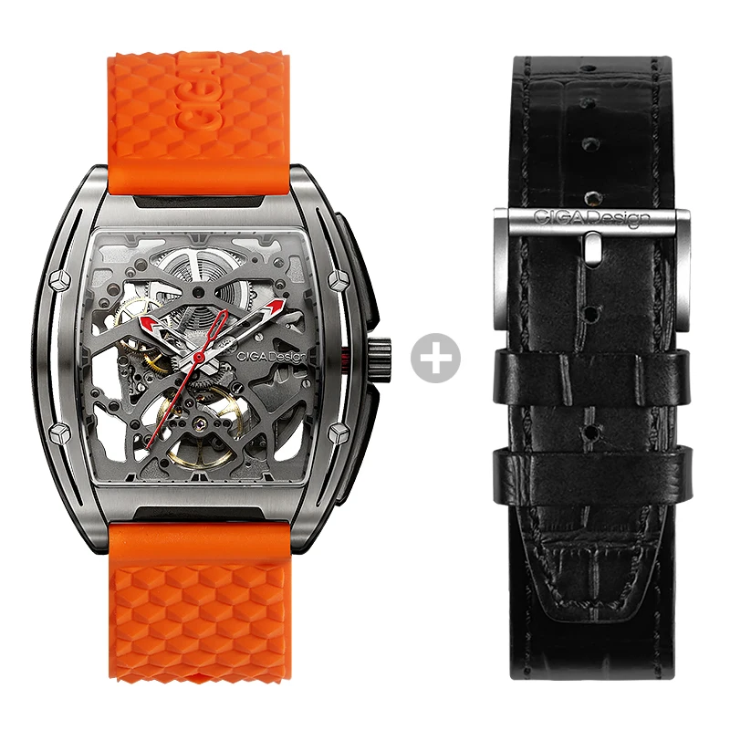 
Free Shipping CIGA Design Z Series Sapphire Mirror Crystal Fashion Titanium Case Skeleton Mens Automatic Mechanical Watches 