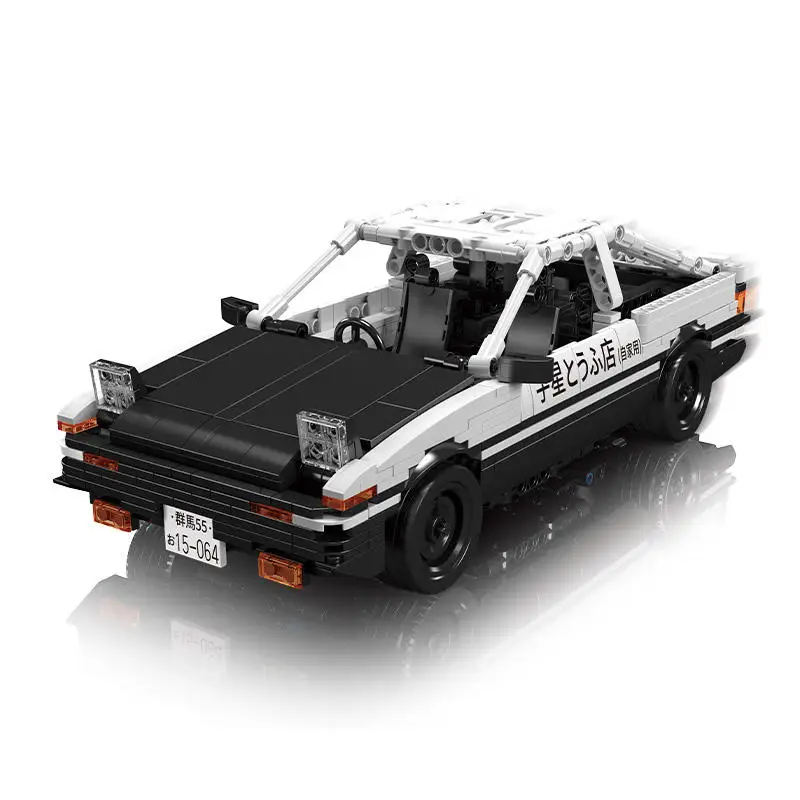 New model King toy 15064 building blocks sets AE86 Pull-back car (Pull-back version) small particles puzzle MOC blocks toys